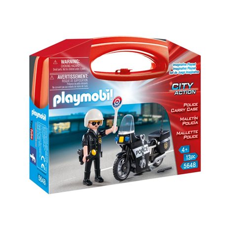 Playmobil Βαλιτσάκι Αστυνόμος Με Μοτοσικλέτα 5648