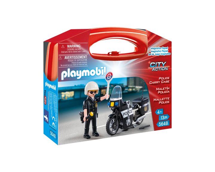 Playmobil Βαλιτσάκι Αστυνόμος Με Μοτοσικλέτα 5648