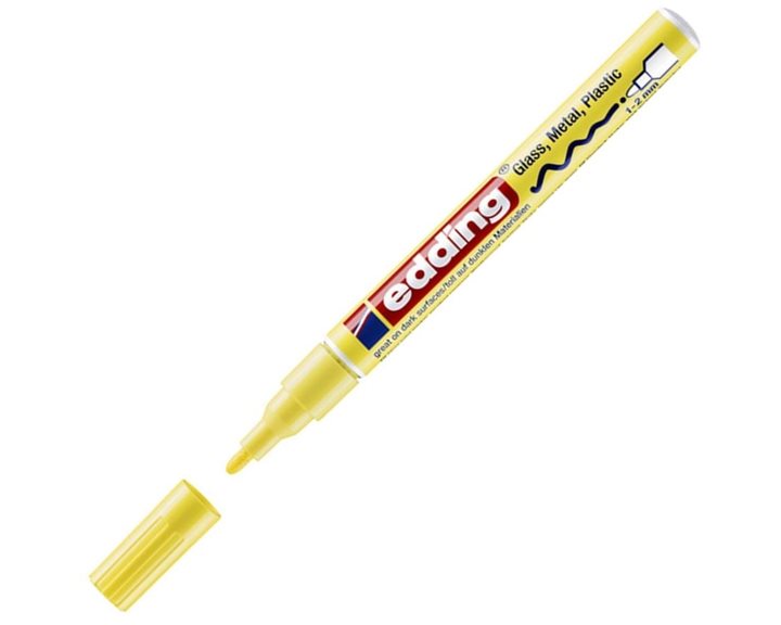 Μαρκαδόρος Edding 751 Ανεξίτηλος 1mm Στρογγυλή Μύτη Pastel Κίτρινος