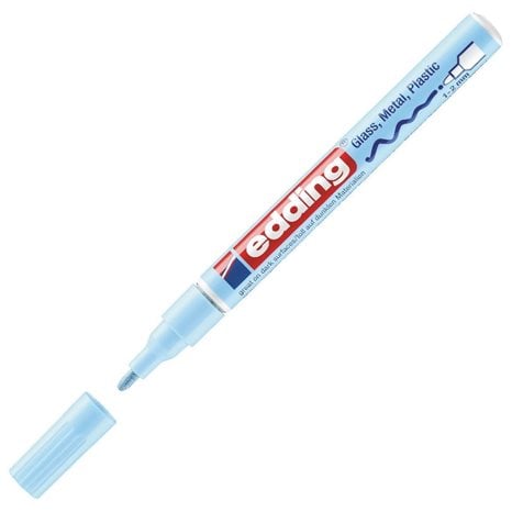 Μαρκαδόρος Edding 751 Ανεξίτηλος 1mm Στρογγυλή Μύτη Pastel Μπλέ
