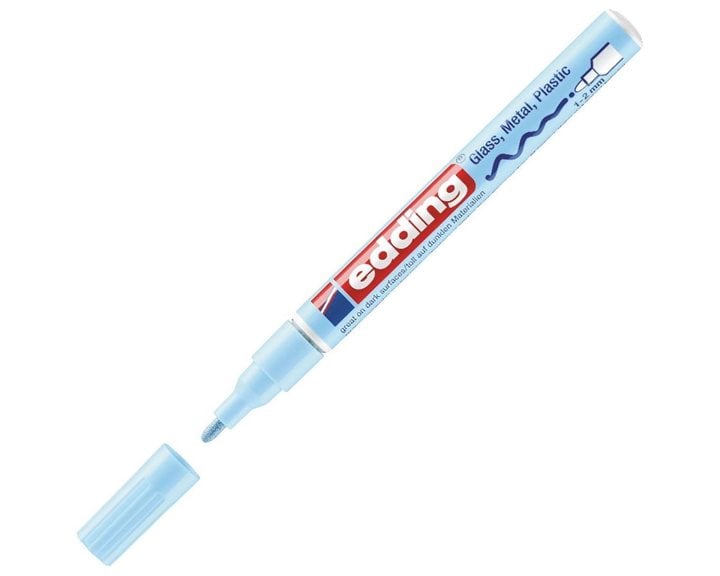 Μαρκαδόρος Edding 751 Ανεξίτηλος 1mm Στρογγυλή Μύτη Pastel Μπλέ
