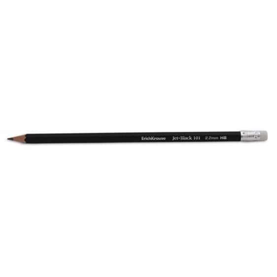 Μολύβι ErichKrause Jet Black 101 HB 2.2mm Με Γόμα 45606