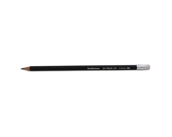 Μολύβι ErichKrause Jet Black 101 HB 2.2mm Με Γόμα 45606
