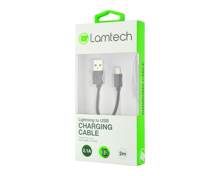 Lamtech Charging & Datacable Lightning 2m Black