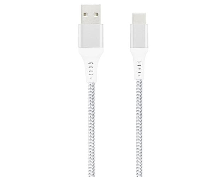 LAMTECH TYPE-C V2,0 HIGH QUALITY UNBREAKABLE CABLE SILVER 2M