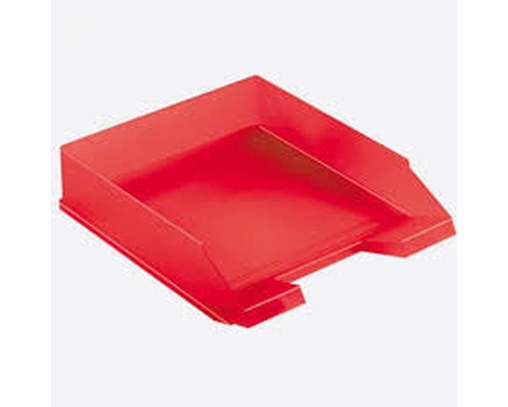 Δίσκος Εγγράφων Α4 Herlitz Πλαστικός Κοκκινος Διάφανος
