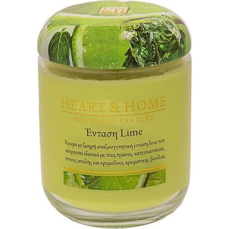 Κερί Αρωματικό Heart & Home Εκρηξη Lime 340g