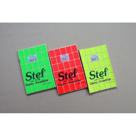 Ετικέτα Stef Label Χρωματιστή Fluor 19x25mm Κίτρινη