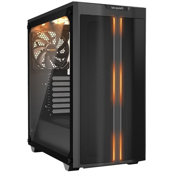 BEQUIET PC CHASSIS PURE BASE 500DX WINDOW BGW37, MIDI TOWER ATX, BLACK, ARGB, W/O PSU, 3X14CM PURE WINGS 2 FANS (FRONT, TOP, REAR), 3YW BGW37