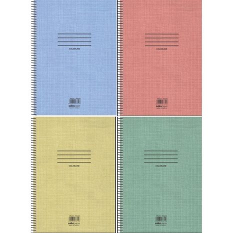 Τετράδιο Σπιράλ Α4 Salko Colorline 5Θ.7860