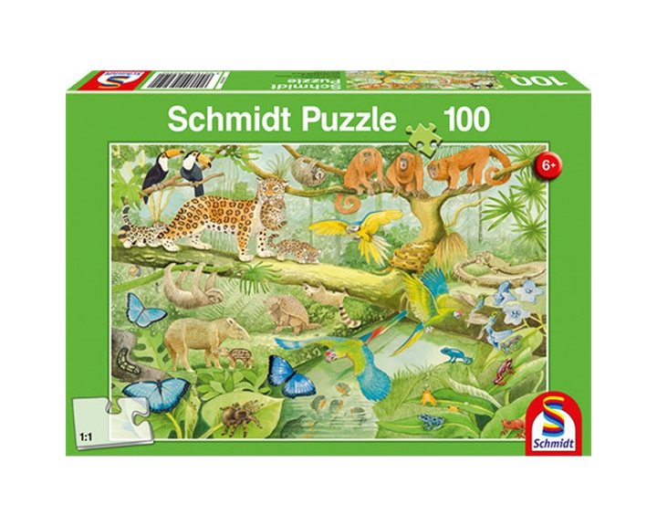 Πάζλ Schmidt 100τεμ. Ζώα της Ζούγκλας 56250