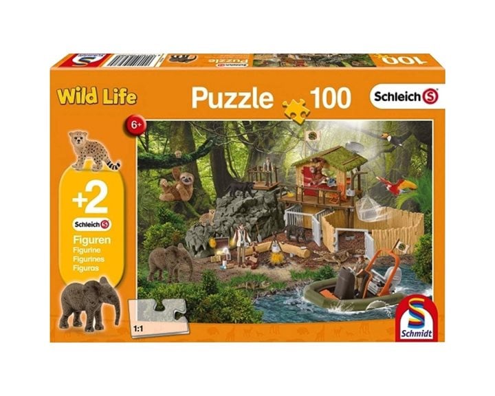Πάζλ Schmidt 100τεμ. Schleich - Κέντρο Έρευνας (2 Φιγούρες) 56238
