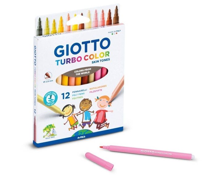 Μαρκαδόρος Giotto Skintones Turbo Color 12τμχ 000526900