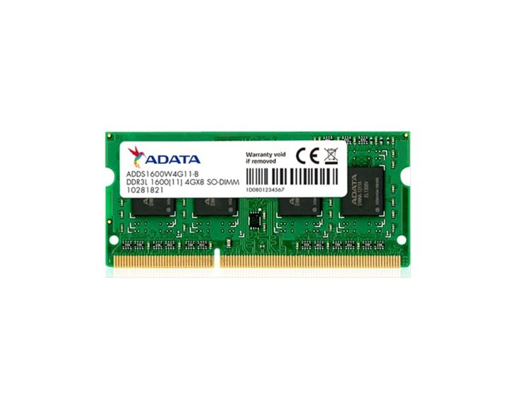 ADATA RAM SODIMM 8GB ADDS1600W8G11-S, DDR3L, 1600MHz, CL11, SINGLE TRAY, LTW. ADDS1600W8G11-S