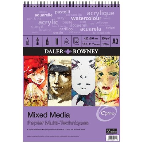 Optima Mixed Media Spiral A3 250g 30φύλλα 437150300