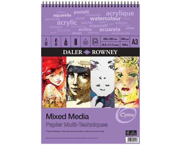 Optima Mixed Media Spiral A3 250g 30φύλλα 437150300
