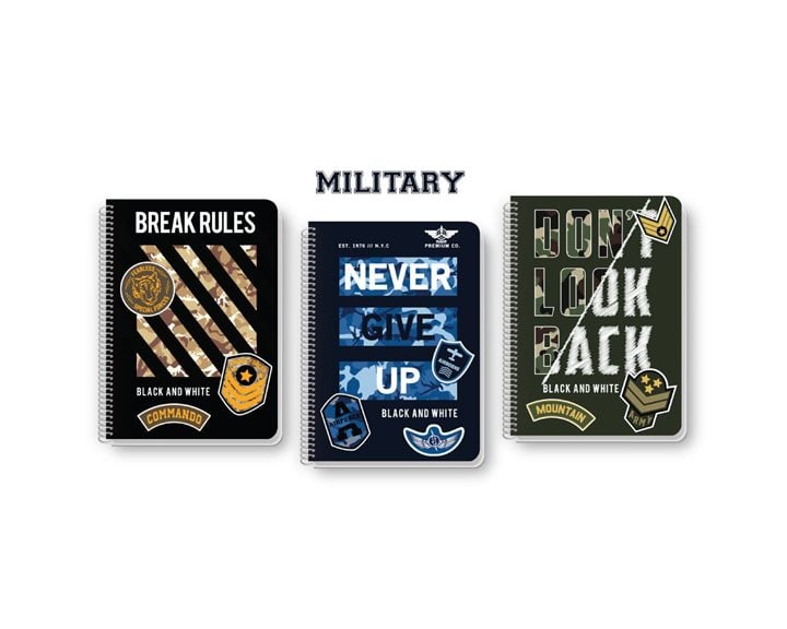 Τετράδιο Σπιράλ A4 Military 1Θ 35φ 8254