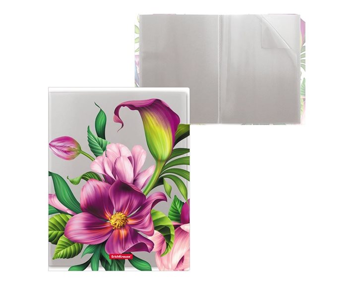 Ντοσιέ Σούπλ Erichkrause Tropical Flowers A4 Με 30 Ζελατίνες 49315