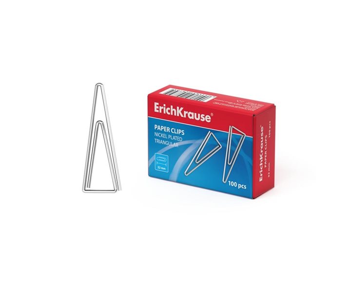 Συνδετήρες ErichKrause Τριγωνικοί 32mm 100pcs 24870