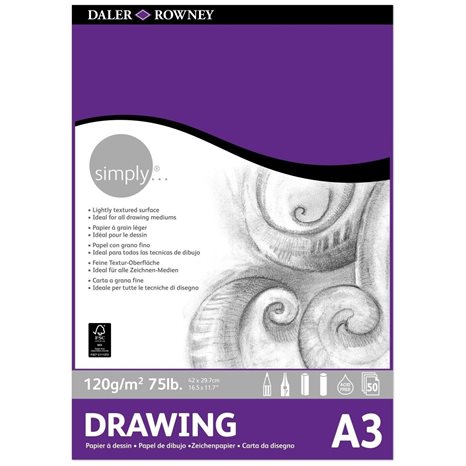 Μπλοκ Simply A3 Drawing Pad 120γρ. 50φ. 435931300