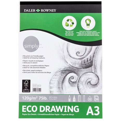 Μπλοκ Simply A3 Eco Drawing Pad 120γρ. 50φ. 435933300