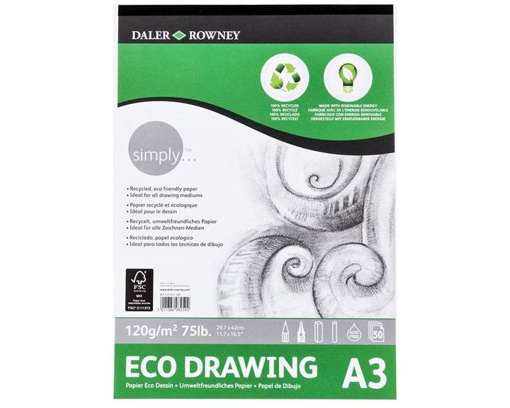 Μπλοκ Simply A3 Eco Drawing Pad 120γρ. 50φ. 435933300