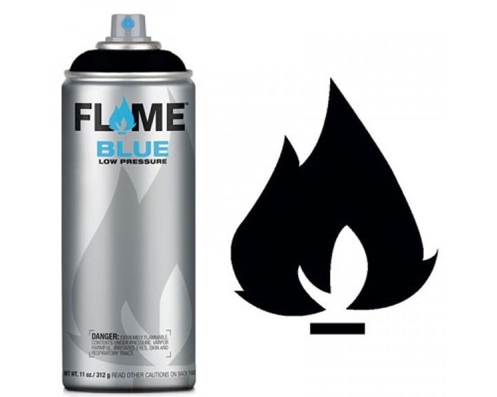 Χρώμα Ακρυλικό Graffity Flame Blue 400ml FB904 Deep Black