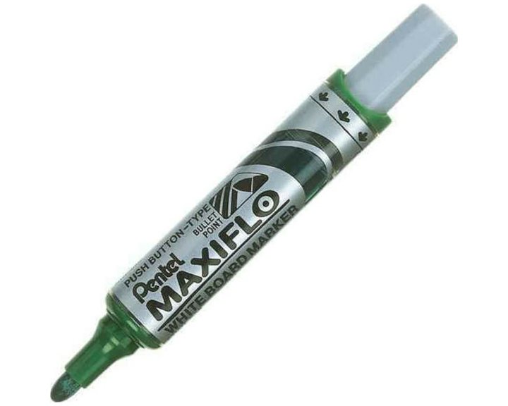 Μαρκαδόρος Pentel Maxiflo White Board MWL5MD Medium Πράσινος