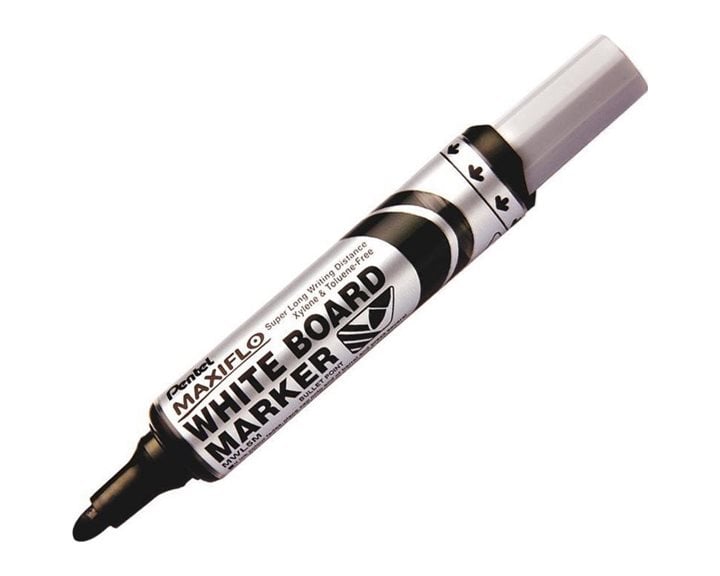 Μαρκαδόρος Pentel Maxiflo White Board MWL5MA Medium Μαύρος