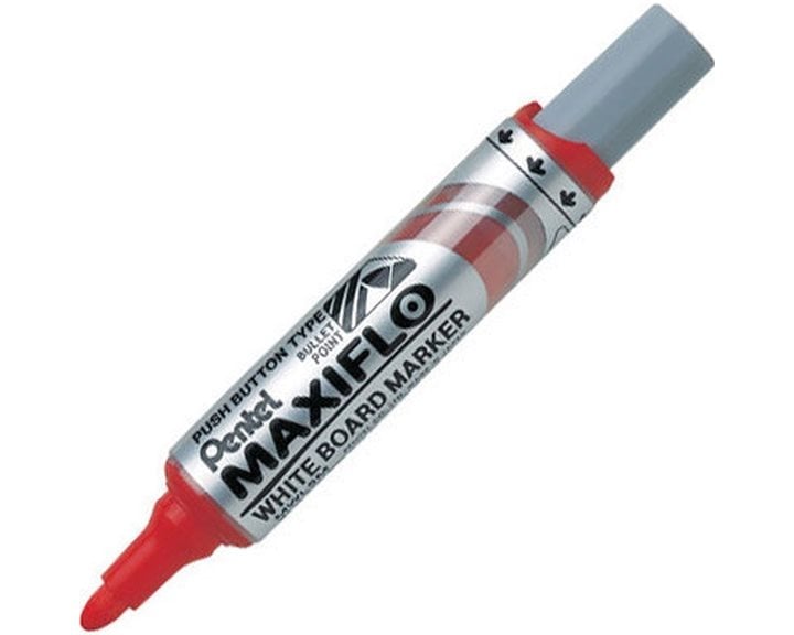 Μαρκαδόρος Pentel Maxiflo White Board MWL5MB Medium Κόκκινος