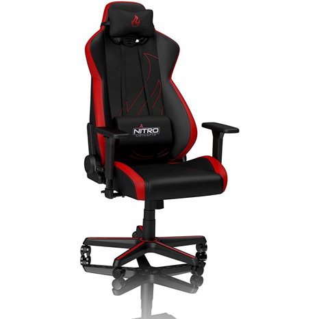 Nitro Concepts S300 Gaming Chair - Quality Fabric & Cold Foam - Inferno Red