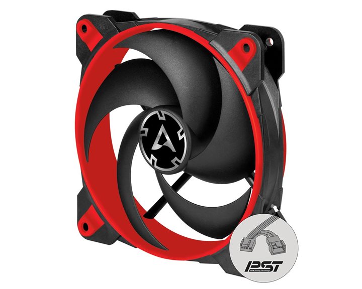 Arctic BIONIX P120 (RED) - Pressure-optimised 120 mm Gaming Fan with PWM PST