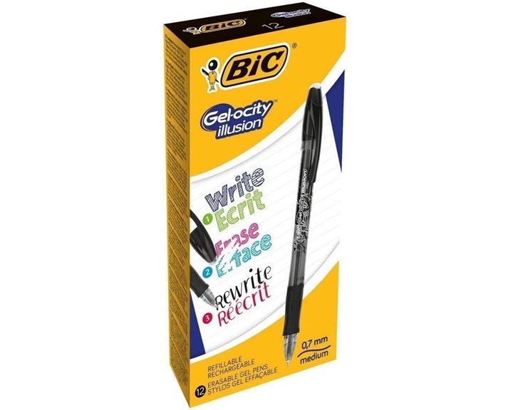Στυλό Bic Gelocity Μαύρο Erase 0,7mm