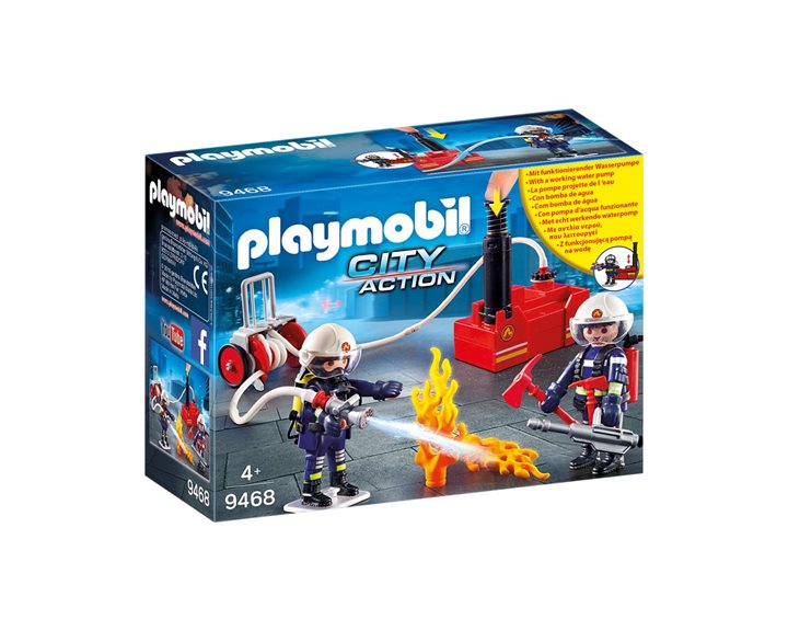 Playmobil City Action Πυροσβέστες Με Αντλία Νερού 9468