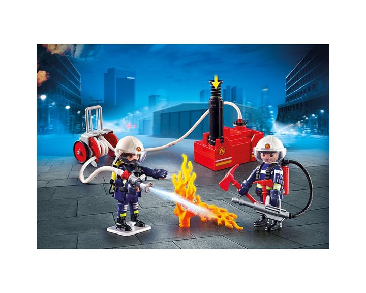 Playmobil City Action Πυροσβέστες Με Αντλία Νερού 9468