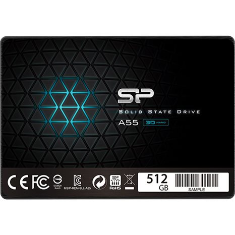 SILICON POWER SSD 2.5   512GB ACE A55, SATA3, READ 560MB/s, WRITE 530MB/s, 3YW. SP512GBSS3A55S25