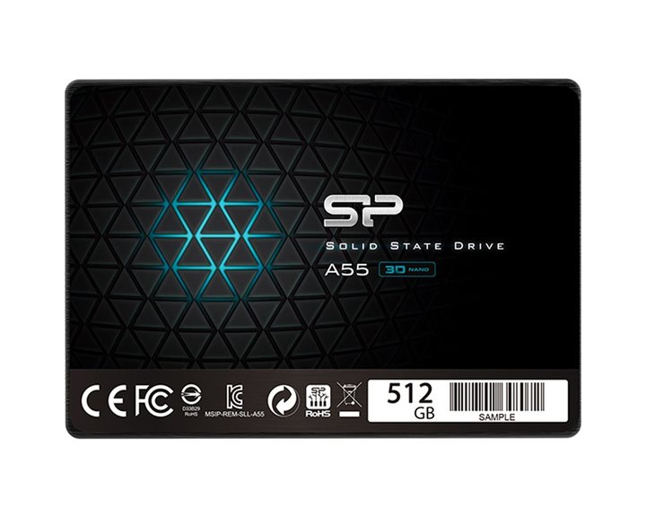 SILICON POWER SSD 2.5   512GB ACE A55, SATA3, READ 560MB/s, WRITE 530MB/s, 3YW. SP512GBSS3A55S25