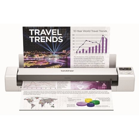 BROTHER SCANNER DS-940DW, MOBILE DOUBLE SIDED A4, 15 PPM, USB, WIRELESS, 3YW. DS-940DW