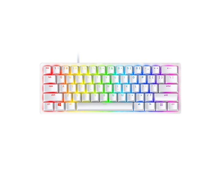 Razer HUNTSMAN MINI MERCURY ED. - 60% Opto Mechanical Gaming Keyboard Purple Switch - US Layout