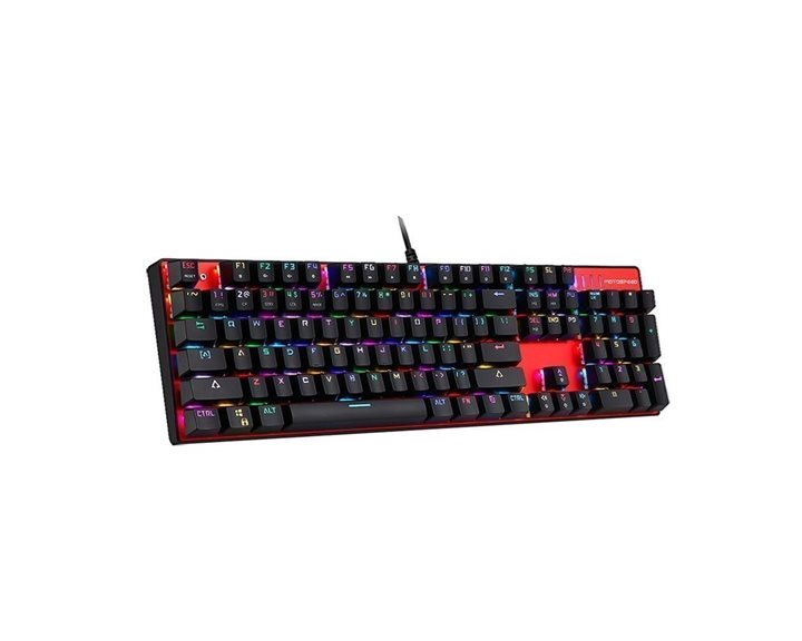 Motospeed CK104 Red Wired mechaninal Keyboard RGB Black Switch GR Layout