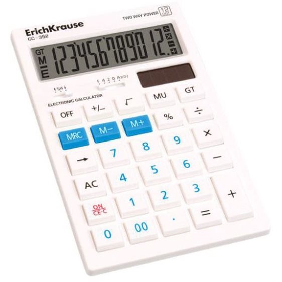 Αριθμομηχανή ErichKrause CC-352 12 Ψηφίων White 40352