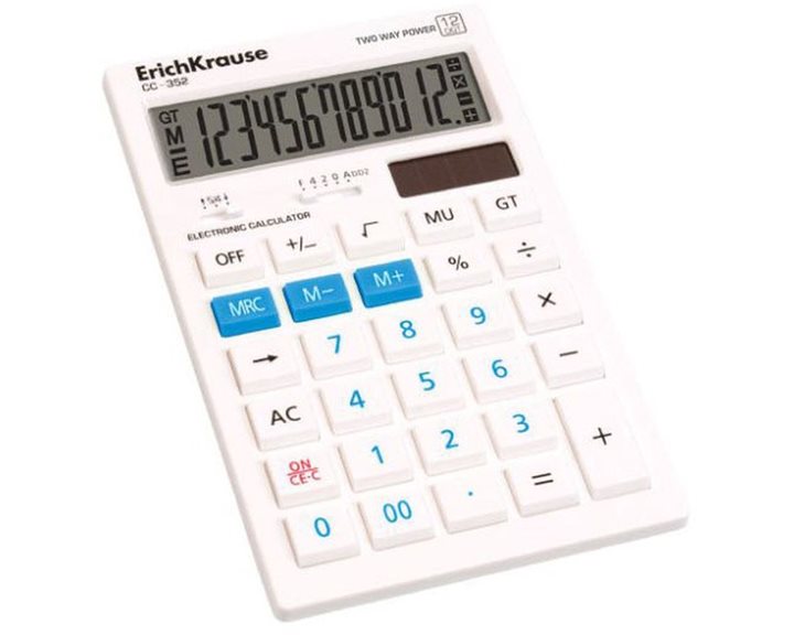 Αριθμομηχανή ErichKrause CC-352 12 Ψηφίων White 40352