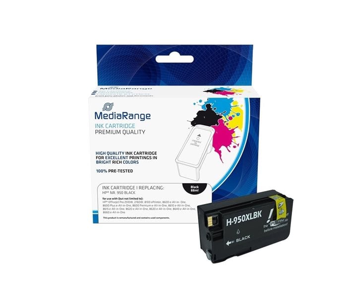 Inkjet MEDIARANGE Συμβατό για Εκτυπωτές HP (Black) (No.950XL) (CN045AE) (MRHP950BK)