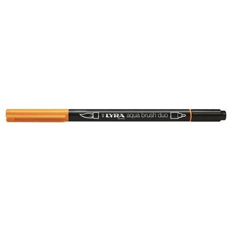Μαρκαδόρος- Πινέλο Lyra Aqua Brush Duo Permanent Orange 6520012