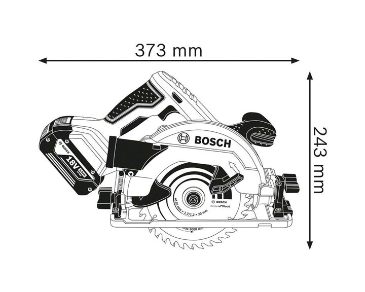 Δισκοπρίονο Bosch Μπαταρίας σε L-Boxx GKS18V-57G (06016A2101) (BSHGKS18V-57G)
