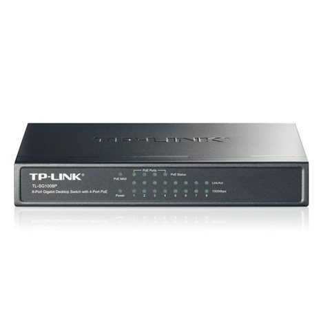 TP-LINK Switch 10/100/1000 Mbps 8 Ports V6 (TL-SG1008P) (TPTL-SG1008P)