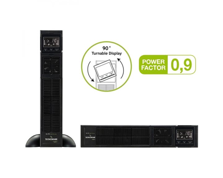 TECNOWARE UPS EVO DSP PLUS 3600 R/T HE PF 0.9 IEC TOGETHER ON, 3600VA/3240W, ON LINE DSP DOUBLE CONVERSION, 2YW ELECTRONIC PARTS & 1YW BATTERIES.