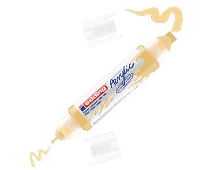Μαρκαδόρος Edding 5400 Ακρυλικός Διπλός 2-3/5-10mm Pastel Yellow 915