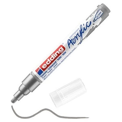 Μαρκαδόρος Edding 5100 Ακρυλικός 2-3mm Medium Silver 923