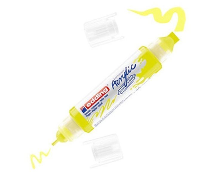 Μαρκαδόρος Ακρυλικός Διπλός Edding 5400 2-3/5-10mm Neon Yellow 065